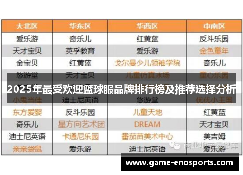 2025年最受欢迎篮球服品牌排行榜及推荐选择分析
